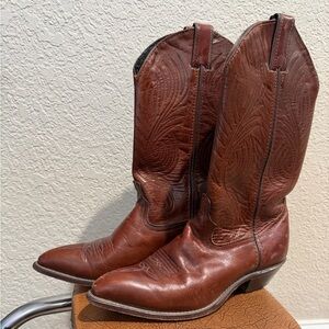 VTG Women's Brown Western Leather Cowboy Boots